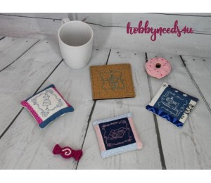 Stickserie ITH Sewing Blocks Mug Rugs oder Nadelkissen